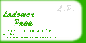ladomer papp business card
